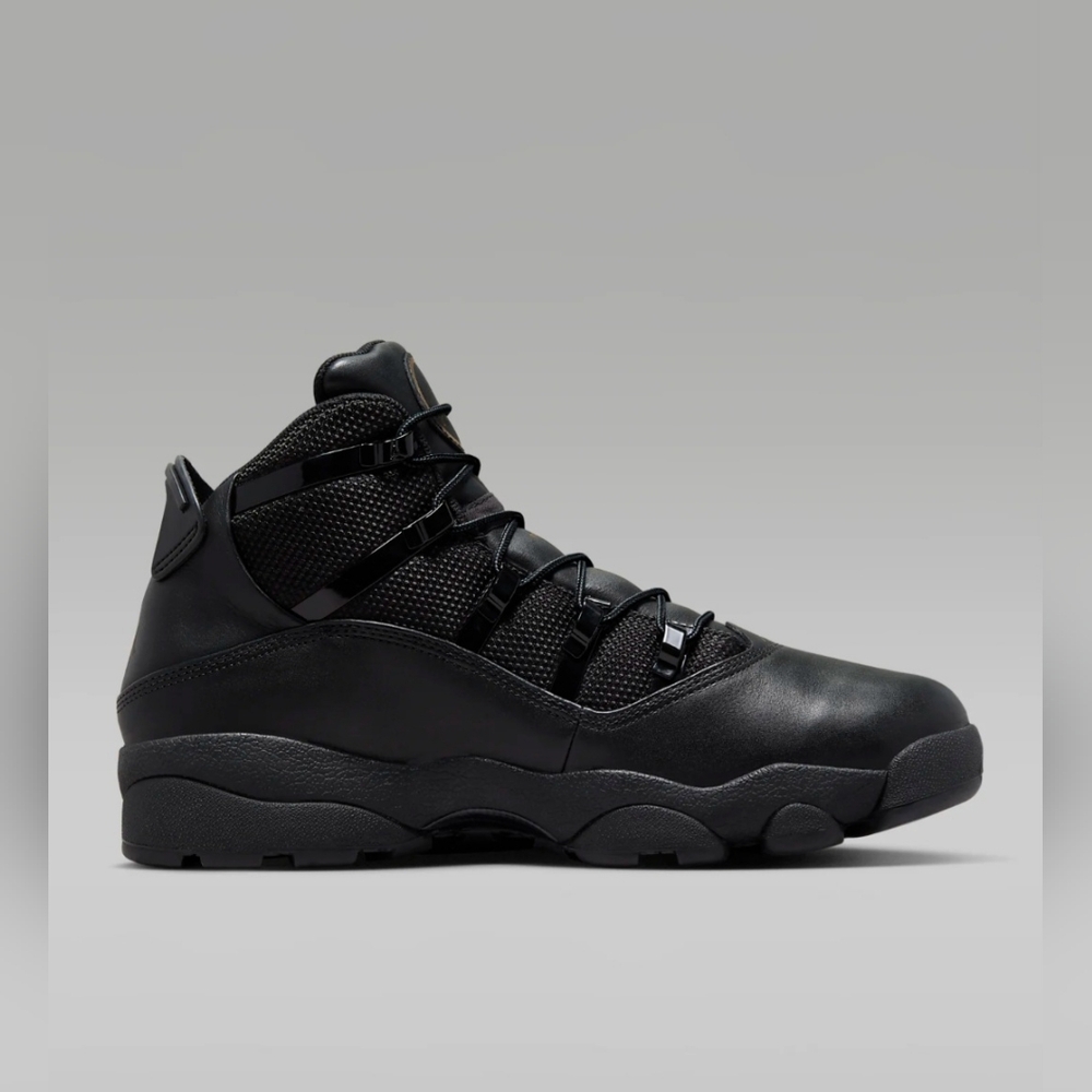 Nike Air Jordan Winterized 6 Rings Men’s Size 9 Shoes Triple Black” FV3826 001 - Picture 2 of 12
